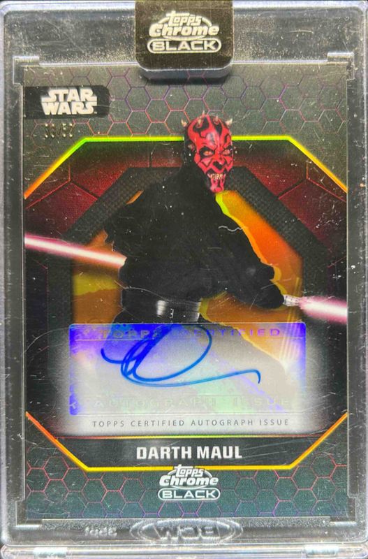 Ray Park 2024 Topps Chrome Black Star Wars #ADS-RP Dark Side Autographs - Gold Refractor /50 RAW