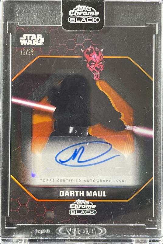 Ray Park 2024 Topps Chrome Black Star Wars #ADS-RP Dark Side Autographs - Orange Refractor /25 RAW