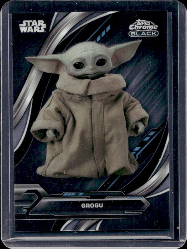 Grogu 2024 Topps Chrome Black Star Wars #5 Base RAW