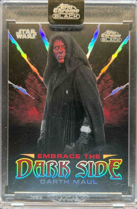 Darth Maul 2024 Topps Chrome Black Star Wars #ED-6 Embrace The Darkside RAW