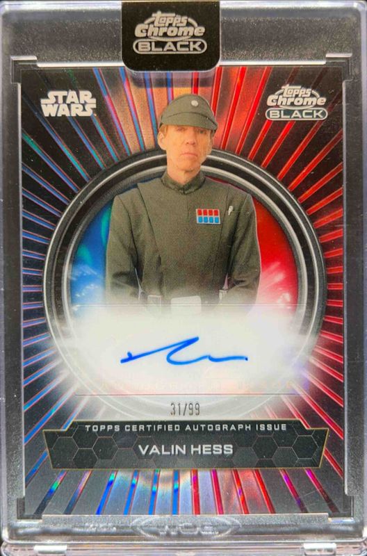 2024 Topps Chrome Black Star Wars #BFA-RB Duality of the Galaxy Autographs - Blue Red Lava Refractor /99