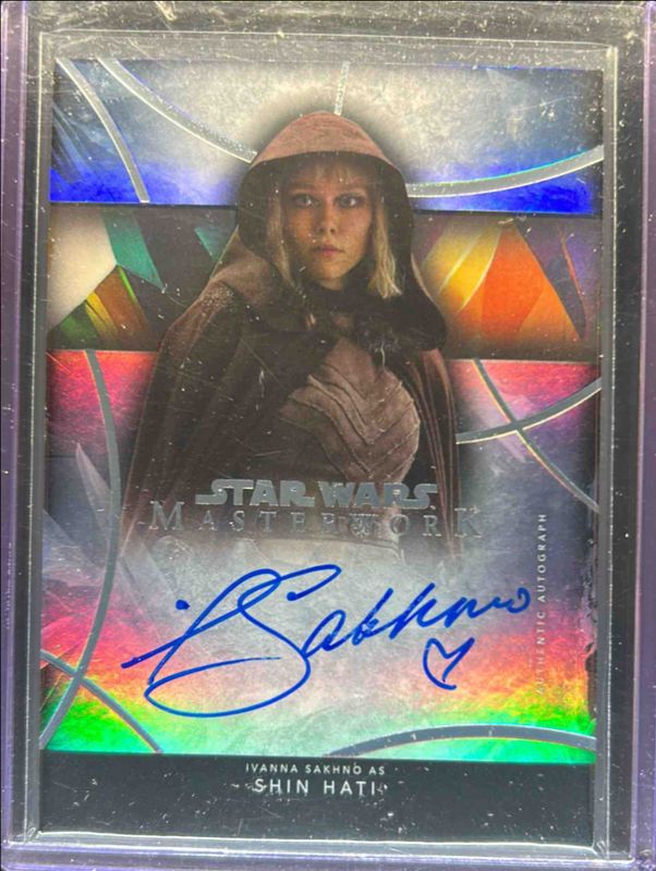 Ivanna Sakhno 2024 Topps Star Wars Masterwork #A-IS Autographs - Rainbow Foil /50 RAW