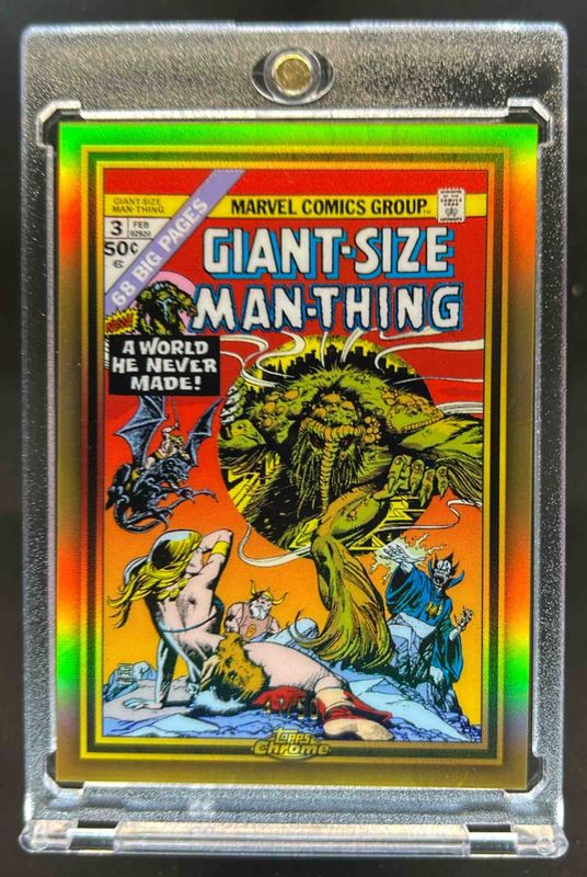 2024 Topps Chrome #MG-6 Marvel Giant Sized 50th Anniversary - Gold Refractor /50