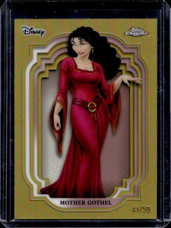 Mother Gothel 2024 Topps Chrome Disney #141 Gold Refractor /50 RAW
