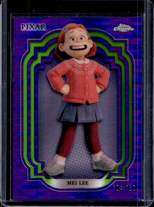 Mei Lee 2024 Topps Chrome Disney #191 Purple & Green Pulsar /150 RAW