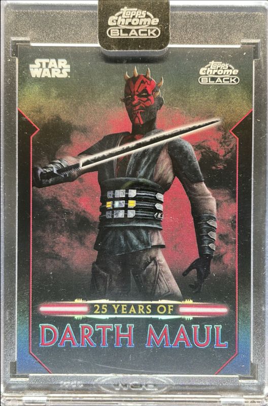 Darth Maul 2024 Topps Chrome Black Star Wars #DM-10 25 Years of Darth Maul RAW