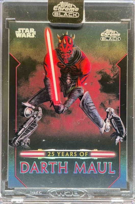 Darth Maul 2024 Topps Chrome Black Star Wars #DM-18 25 Years of Darth Maul RAW