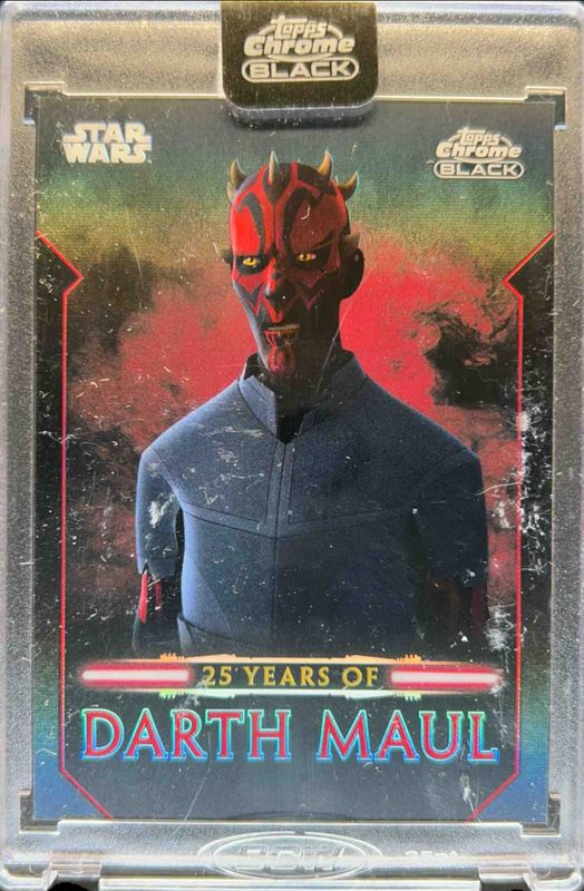 Darth Maul 2024 Topps Chrome Black Star Wars #DM-14 25 Years of Darth Maul RAW