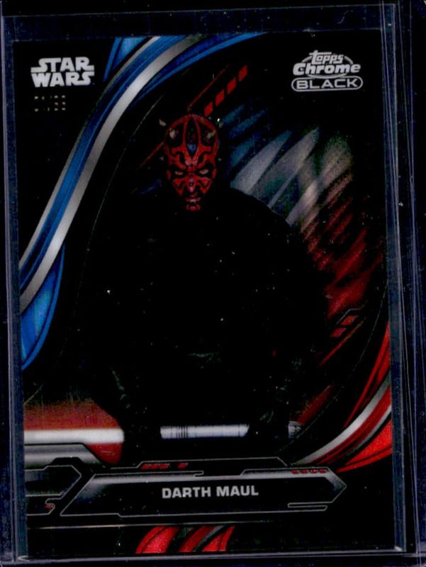 Darth Maul 2024 Topps Chrome Black Star Wars #98 Blue Red Lava Refractor /99 RAW
