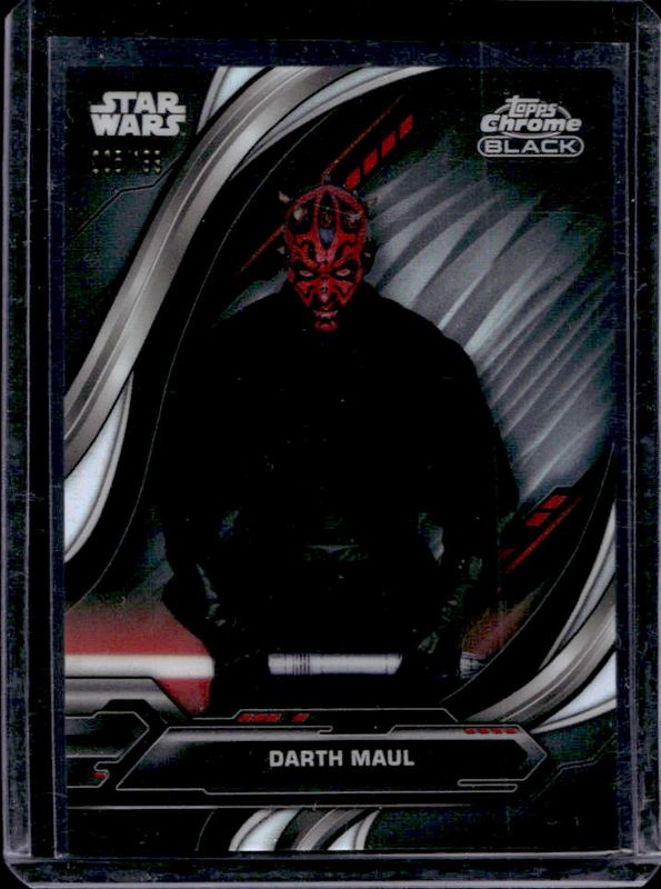 Darth Maul 2024 Topps Chrome Black Star Wars #98 Rainbow Refractor /199 RAW