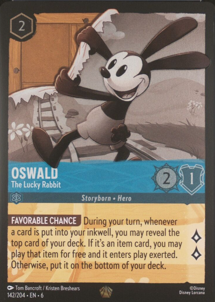 lucky lorcana card How does Lucky, the 15th Puppy's secondary power work in Disney Lorcana? February 23 Oswald - The Lucky Rabbit