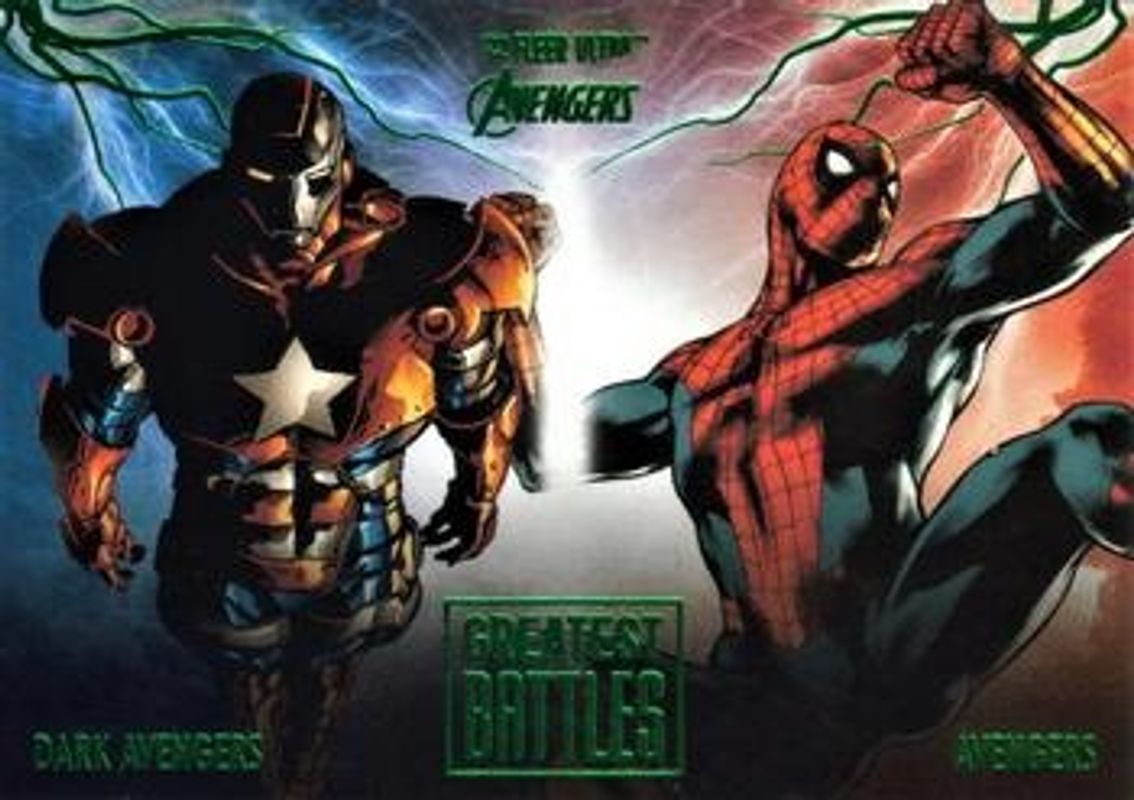 2022 Fleer Ultra Avengers #EB-9 Greatest Battles - Green Foil