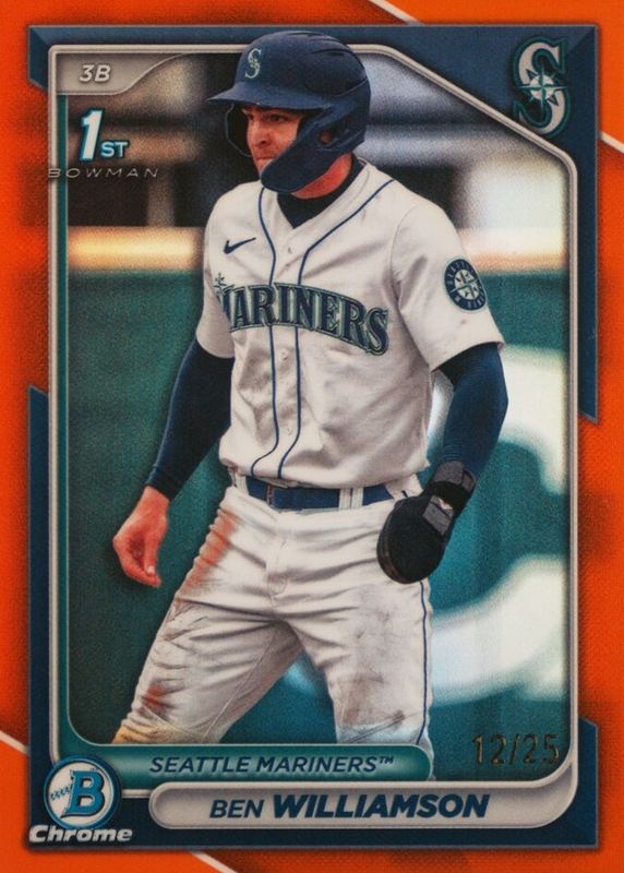 2024 Bowman #BCP-67 Chrome Prospects - Orange Refractor /25 (1st)