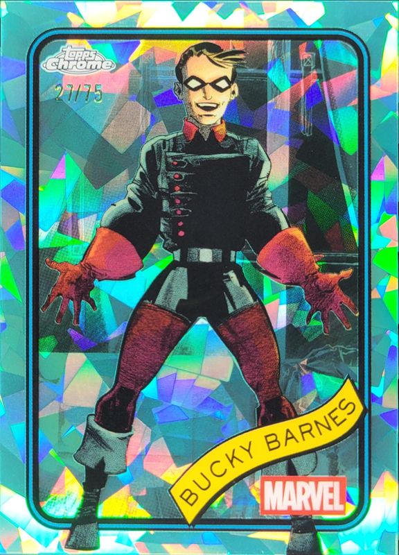 Bucky Barnes 2025 Topps Chrome Sapphire Edition #124 Aqua Refractor /75 RAW