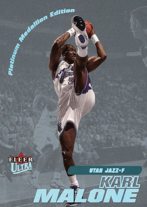 Karl Malone 2000 Fleer Ultra #126 Platinum Medallion /50 RAW