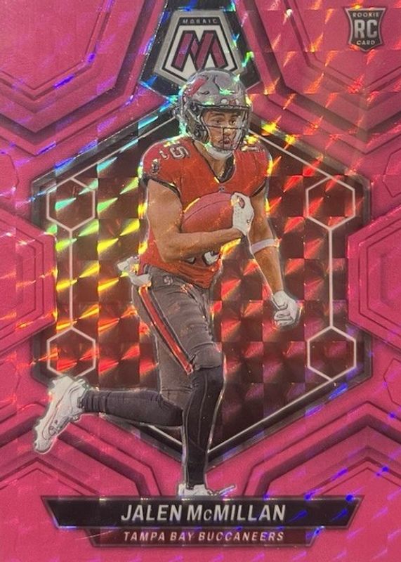 Jalen McMillan 2024 Mosaic #373 Pink Fluorescent /10 Rookie RAW