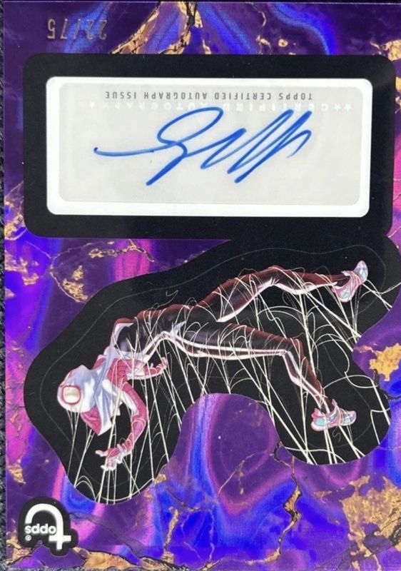 Mark Brooks 2025 Topps Marvel Comic Book Heroes 1975 Golden Anniversary #SA-MB Comic Book Artist Autographs - Purple & Gold Lava Refractor /75 RAW