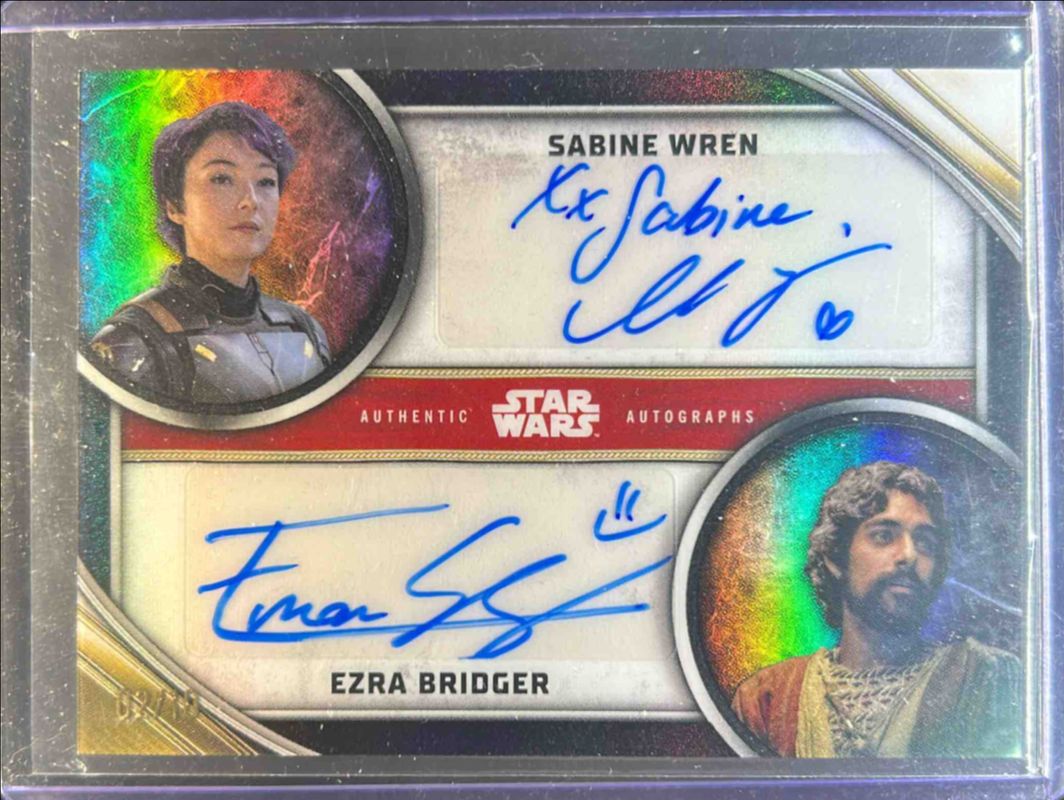 2025 Topps Star Wars Meiyo #DA-NE Chrome Dual Autographs /10