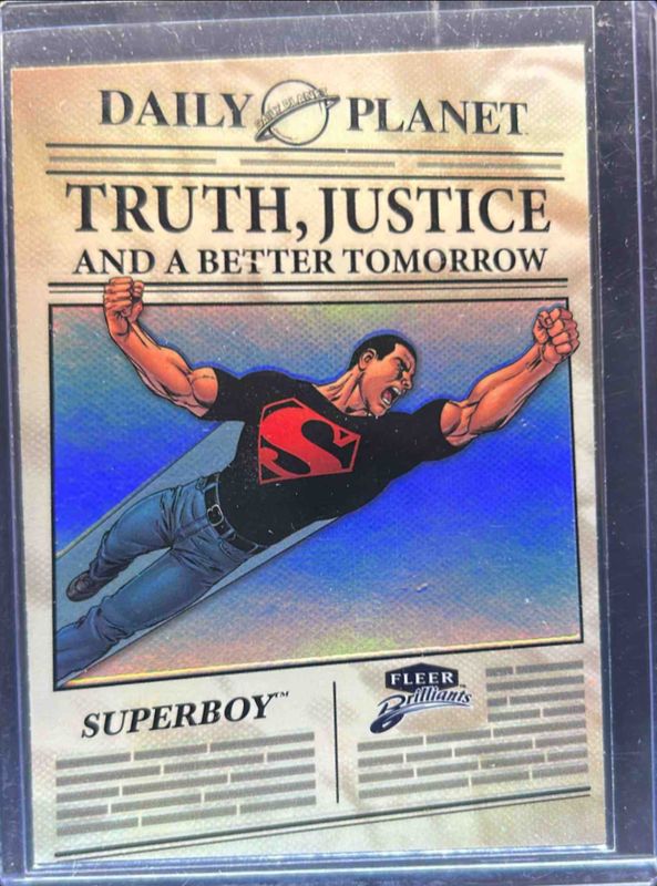 Superboy 2025 Fleer Brilliants Superman #TJBT-3 Truth, Justice & a Better Tomorrow RAW