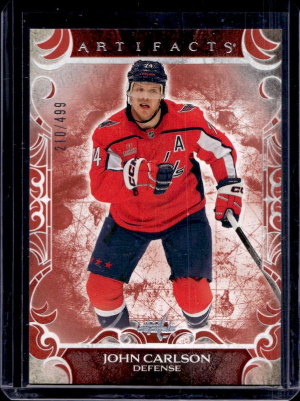 John Carlson 2024 Upper Deck Artifacts #76 Ruby /399 RAW