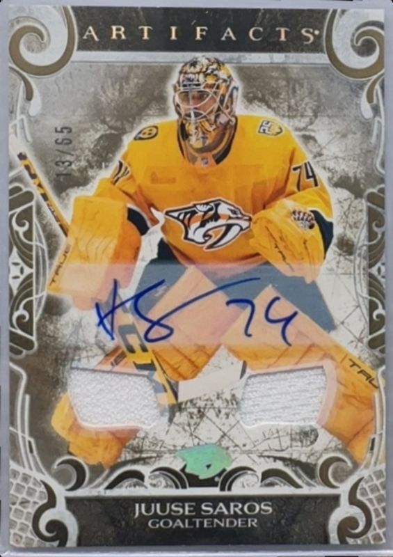 2024 Upper Deck Artifacts #103 Auto Material Gold /65