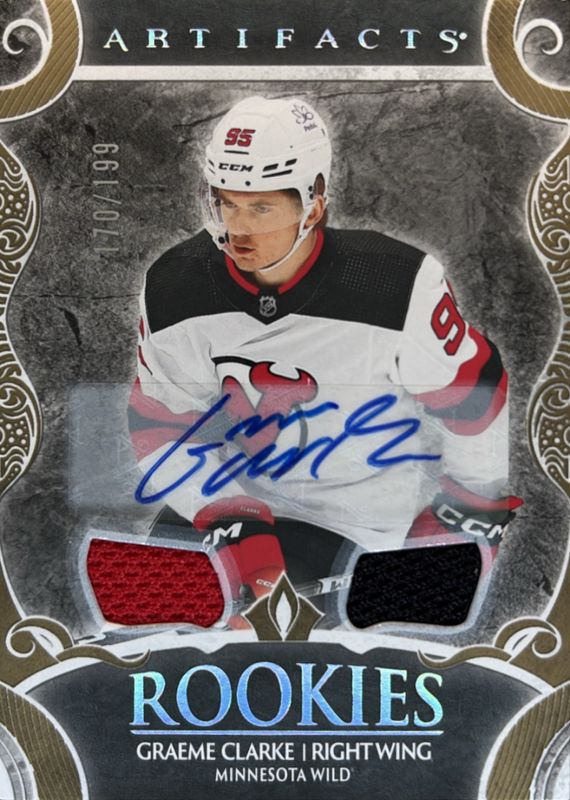 2024 Upper Deck Artifacts #198 Auto Material Gold /65