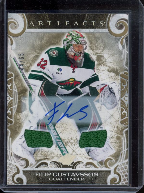 2024 Upper Deck Artifacts #110 Auto Material Gold /65