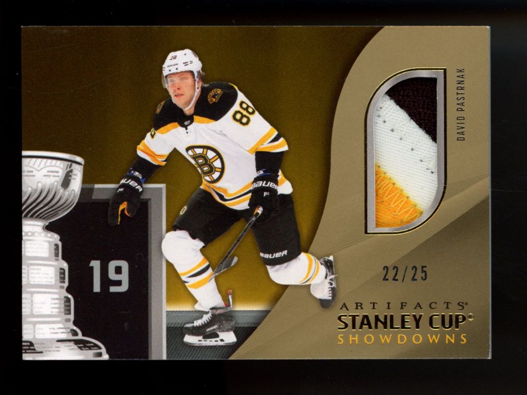 David Pastrnak 2024 Upper Deck Artifacts #SD-19B Stanley Cup Showdown Patch /25 RAW