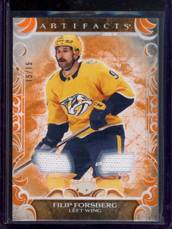 Filip Forsberg 2024 Upper Deck Artifacts #84 Material - Orange /10 RAW