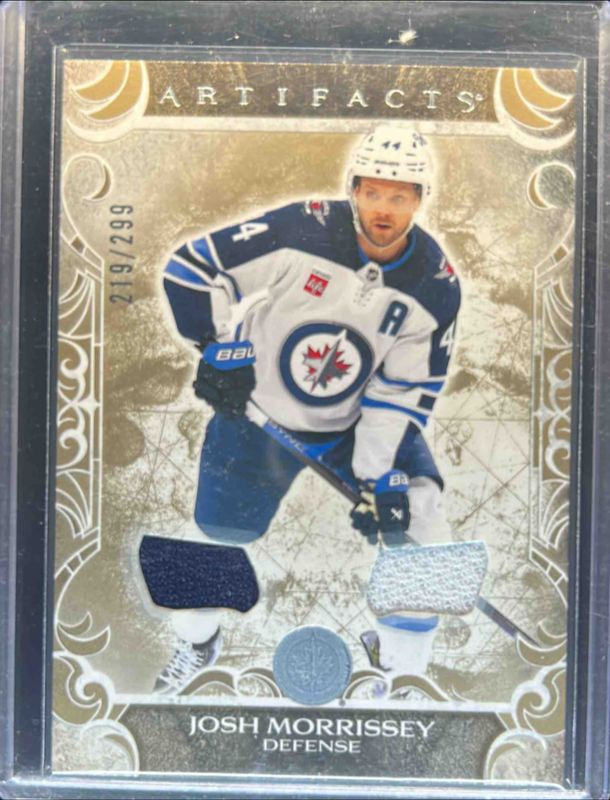 Josh Morrissey 2024 Upper Deck Artifacts #25 Material - Gold /199 RAW