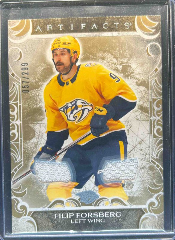 Filip Forsberg 2024 Upper Deck Artifacts #84 Material - Gold /199 RAW