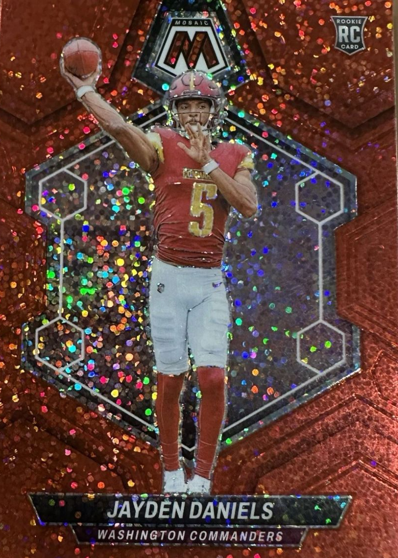 Jayden Daniels 2024 Mosaic #302 Red Sparkle /(SSP) Price Guide