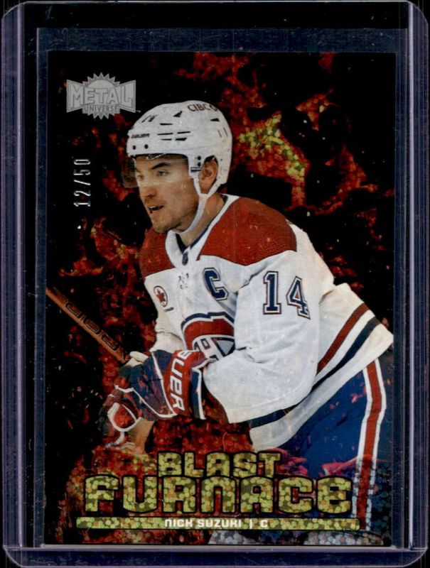 Nick Suzuki 2024 Metal Universe #BF-7 Blast Furnace - Gold /50 RAW
