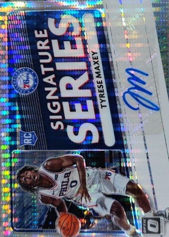 Tyrese Maxey 2020 Optic #SS-TYM Signature Series - Pulsar /17 Rookie PSA 9