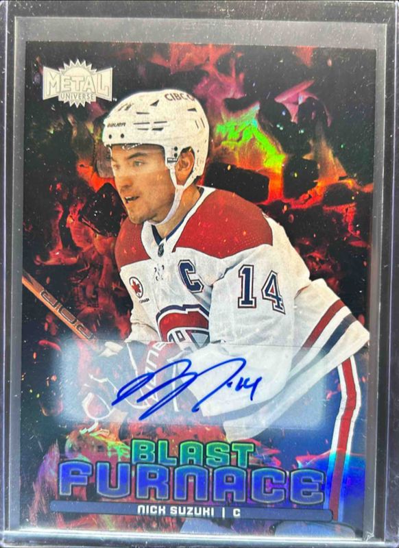 Nick Suzuki 2024 Metal Universe #BF-7 Blast Furnace Autographs RAW