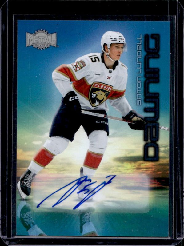 Anton Lundell 2024 Metal Universe #4-of-25-DW Dawning Autographs RAW