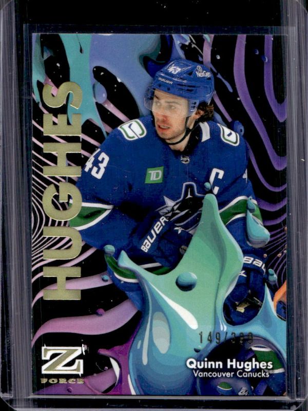 Quinn Hughes 2024 Metal Universe #16-of-50 Z Force - Rave /399 RAW