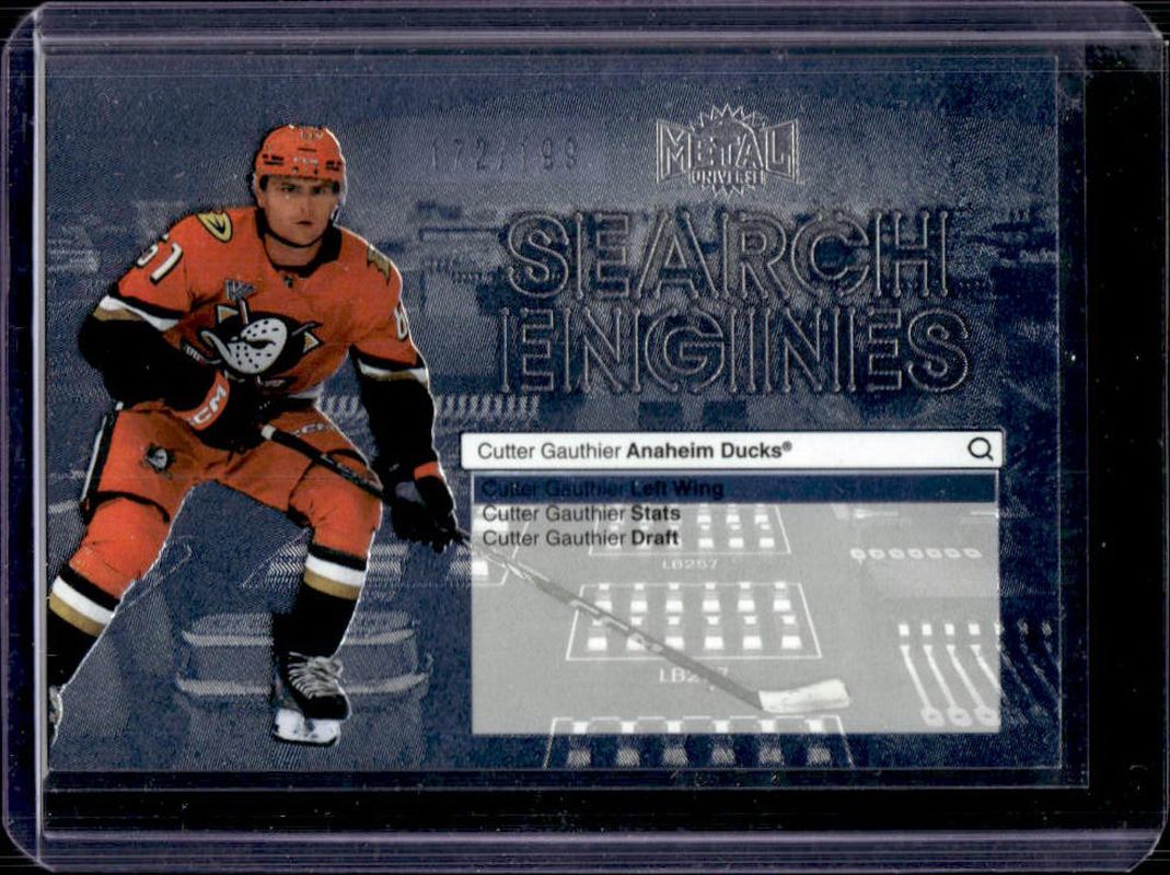 Cutter Gauthier 2024 Metal Universe #ST-18 Search Engines - Spectrum /199 Rookie RAW