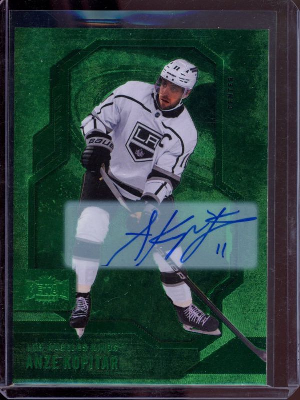 Anze Kopitar 2024 Metal Universe #13 Base Autographs - Green /10 RAW