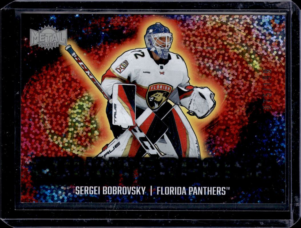 Sergei Bobrovsky 2024 Metal Universe #7-of-30-CT Counterpoise - Speckle /199 RAW