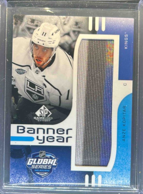 Anze Kopitar 2024 SP Game Used #BYGS-AK 2023 Global Series Melbourne Banner Year Relics RAW