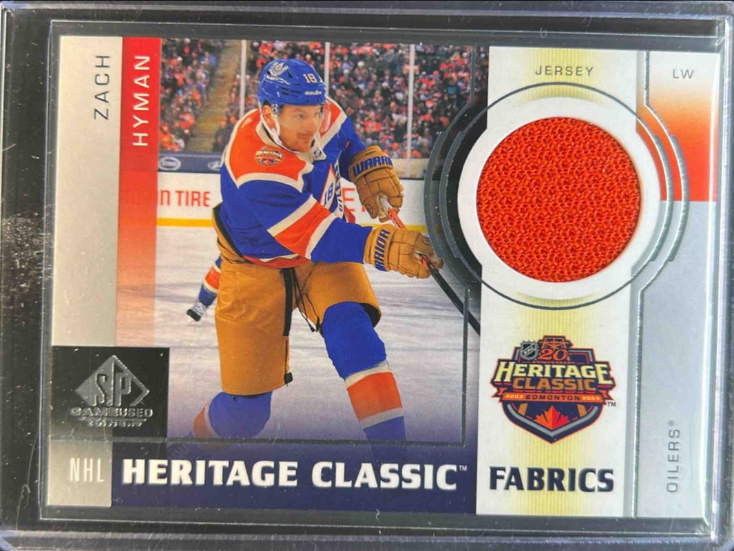 Zach Hyman 2024 SP Game Used #HCF-5 2023 Heritage Classic Fabrics RAW