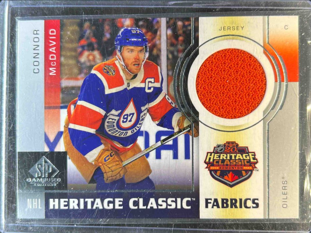 Connor McDavid 2024 SP Game Used #HCF-1 2023 Heritage Classic Fabrics ...
