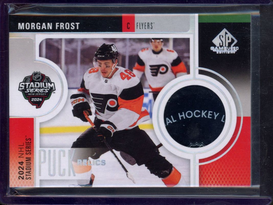2024 SP Game Used #SSP-MF 2024 Stadium Series Devils Flyers Puck Relics