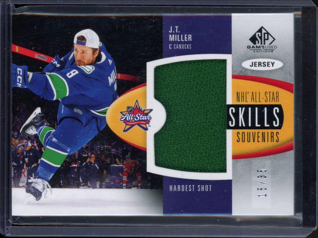 JT Miller 2024 SP Game Used #SV-JM 2024 All Star Skills Souvenirs Jersey Relics /35 RAW
