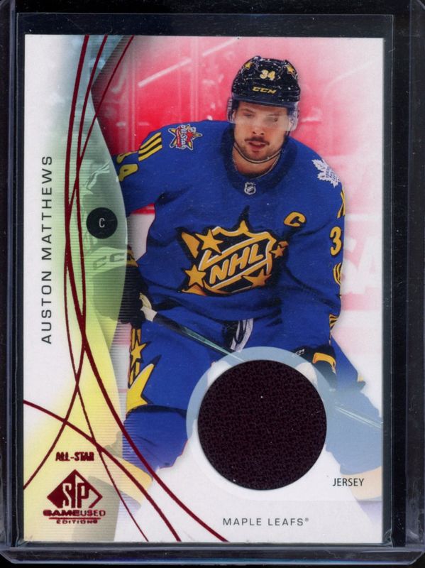 Auston Matthews 2024 SP Game Used #132 Base Jersey - Red RAW