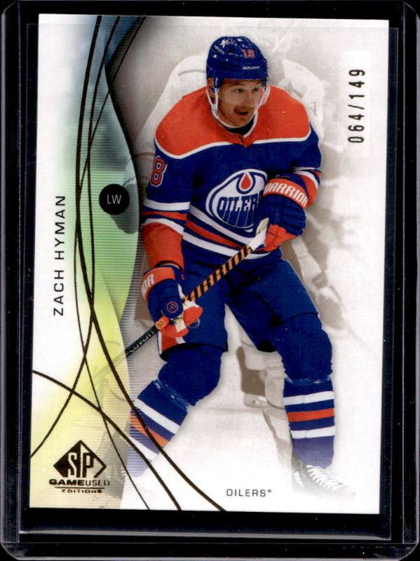 Zach Hyman 2024 SP Game Used #2 Gold /149 RAW