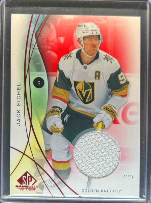 Jack Eichel 2024 SP Game Used #93 Base Jersey - Red RAW