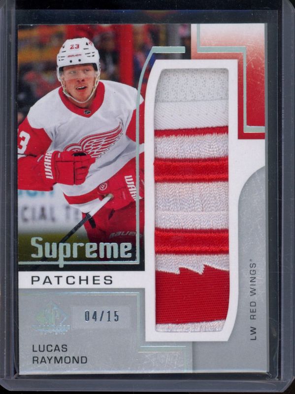 Lucas Raymond 2024 SP Game Used #SP-LR Supreme Patches /15 RAW