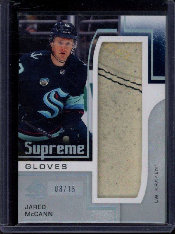Jared McCann 2024 SP Game Used #SP-MJ Supreme Gloves /15 RAW